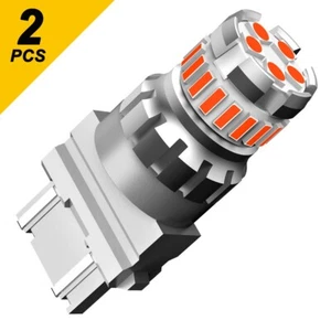 2x Red 3157 LED Bright Brake Tail Light/Parking Stop Bulbs Day Running Lamp - Picture 1 of 9