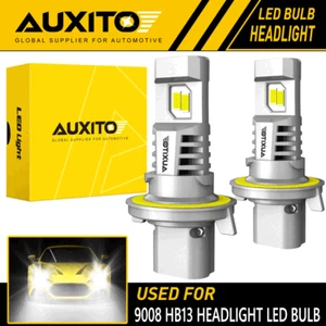 AUXITO H13 9008 LED Headlight Bulbs Kit High Low 6500K Super Bright White M6 EOA - Picture 1 of 11