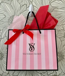New VICTORIAS SECRET PINK Store SHOPPING Paper BAG+GIFT Wrap Tissue+RIBBON - Picture 1 of 5