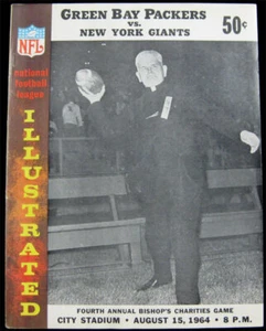 Green Bay Packers - 1964 Exhibition Program New York Giants Bart Starr YA Tittle - Picture 1 of 2