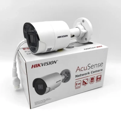 Hikvision 4K 8MP AcuSense IR POE Bullet IP Camera Mic DS-2CD2083G2-IU 2.8MM