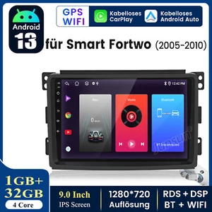Android 13 Radio Autoradio GPSFür Mercedes Benz Smart Fortwo 451 Carplay 1+32GB - Bild 1 von 13