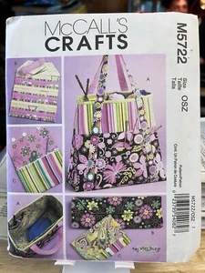 Mccalls Craft Sewing Pattern #M5722 satchel, circular, knitting, needle organiz - Picture 1 of 1