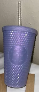 Starbucks 2021 Icy Lilac Bling Studded Cup Tumbler 16oz Grande - Picture 1 of 1