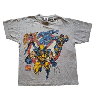 Vintage 1993 Marvel X-MEN Shirt Youth L Kids Wolverine Gambit Beast Cyclops RARE - Picture 1 of 6