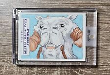 1/1 2013 Star Wars Galactic Files Series 2 Sketch Card Taun Taun w/ Artist Auto