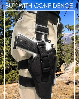 TACTICAL DROP LEG THIGH HOLSTER WITH MAGAZINE CARRIER- Choose Your Gun - Image 1 of 2