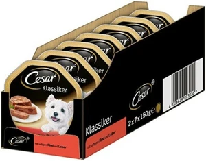 Cesar Tarrina de Comida Húmeda para Perro en Paté Sabor Buey (Pack de 14 x 150g) - Imagen 1 de 2