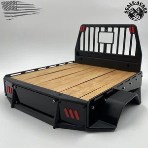 CEN Racing 1/10 RC Flatbed – Custom Bed for F450 Dually Truck (Wood/Gloss black) - Picture 1 of 10