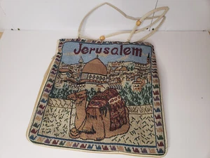 Vintage Jerusalem Einkaufstasche camel - doppelte Riemen - Bild 1 von 6