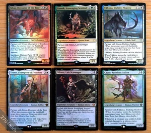 Set of 6 Commander 2020 Legendary FOIL Partner Creatures NM Magic MTG EDH Group - Picture 1 of 2