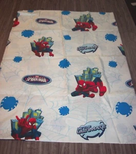Marvel Comics ULTIMATE AMAZING SPIDER-MAN Twin Size FLAT Bed Sheet NEW Fabric - Picture 1 of 7
