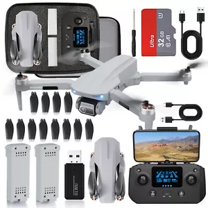 Drone with 4k HD Camera 5G Wifi GPS Foldable RC Quadcopter Under 249g Xmas Gift - Picture 1 of 9