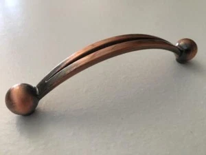 5 Pulls Kitchen Cabinet Dresser Hardware Antique Copper - Picture 1 of 2