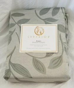 2 pc Superior Sage Leaves Blackout Curtain Panels (1 Pair) 104" x 108" NIP - Picture 1 of 12