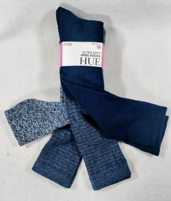 Calcetines hasta la rodilla elásticos bota alta tejida acogedora súper suaves para mujer, paquete de 4 nuevos con etiquetas Foto 1 de 4