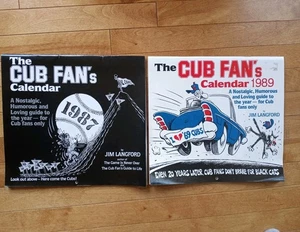 1987 AND 1989 Chicago Cubs Cub Fan's Wall Calendar by Jim Langford (2) - Picture 1 of 6