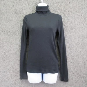 BP Turtleneck Pullover Womens Medium Black Long Sleeve Stretch Lightweight Top - Picture 1 of 11