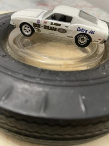 HOT WHEELS 68 MUSTANG STOCK RACE CAR WHITE - Picture 1 of 5