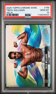 Trick Williams 2025 Topps Chrome WWE #HLX-TRI Helix PSA 10 GEM MT Case Hit - Picture 1 of 2