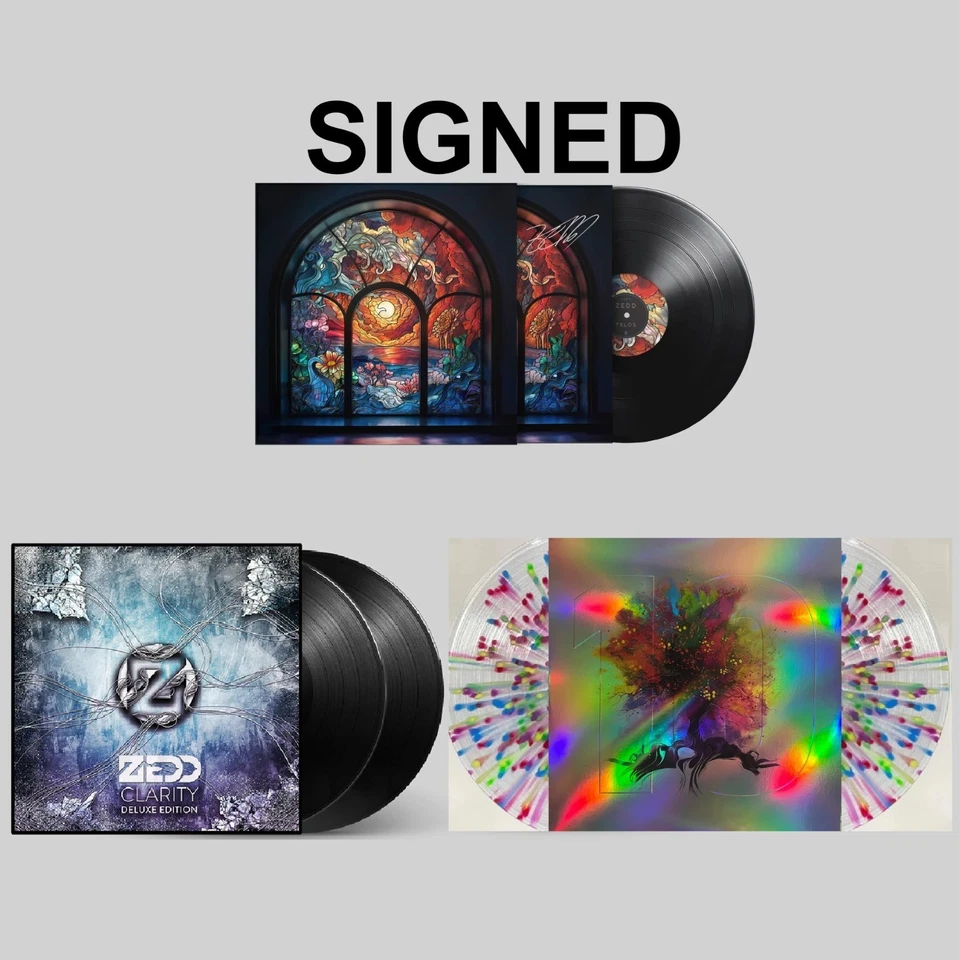 3x SEALED Vinyl + SIGNED Set 180g Zedd Limited Clarity True Colors Telos 2LP NEW - Image 1 of 1