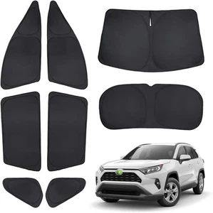 8 Stück Fensterrollos für Toyota RAV4 2019-2024 2025 Windschutzscheibe Seite Heckscheibe - Bild 1 von 12