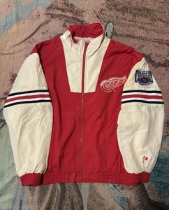 Vintage 90s Detroit Red Wings Pro Player Jacket Men’s Size Medium - Needs Zipper - Picture 1 of 5