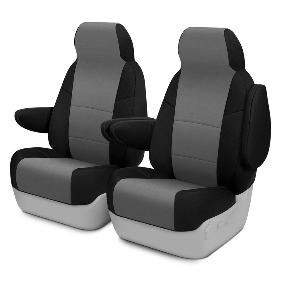 For Volkswagen Passat 06-07 Neosupreme 1st Row Black & Gray Custom Seat Covers Foto 1 de 4