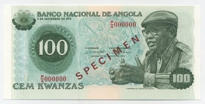 Angola 100 Kwanza 14-8-1979 Pick 115.s UNC Uncirculated Banknote Serial P/A - Image 1 of 2