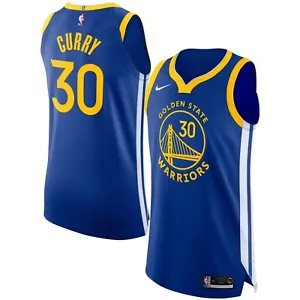 Golden State Warriors Stephen Curry Nike Royal NBA Authentic Jersey Icon Edition - Picture 1 of 8