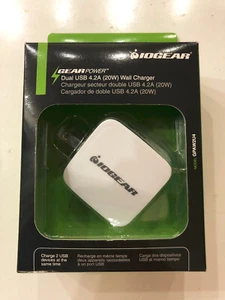 2 x IOGEAR GearPower Dual USB 4.2A (20W) Wall Charger (GPAW2U4) - NEW BD-11 - Picture 1 of 2