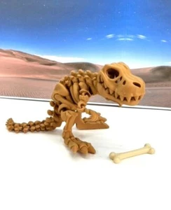 3D Printed Skeleton Dinosaur, Articulated Skeleton T-Rex Fidget Toy - Picture 1 of 3