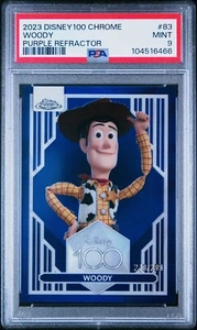 Woody 273/299 2023 Topps Chrome Disney100 Purple Refractor PSA 9 - Picture 1 of 2