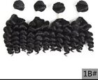 Fumi curls High temperature synthetic hair weave bundles 4pcs in #1b  18'