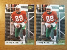 JERRY RICE 2013 UPPER DECK COLLEGIATE FOOTBALL CARDS LOT X2-#14-MISSISSIPPI-49rs