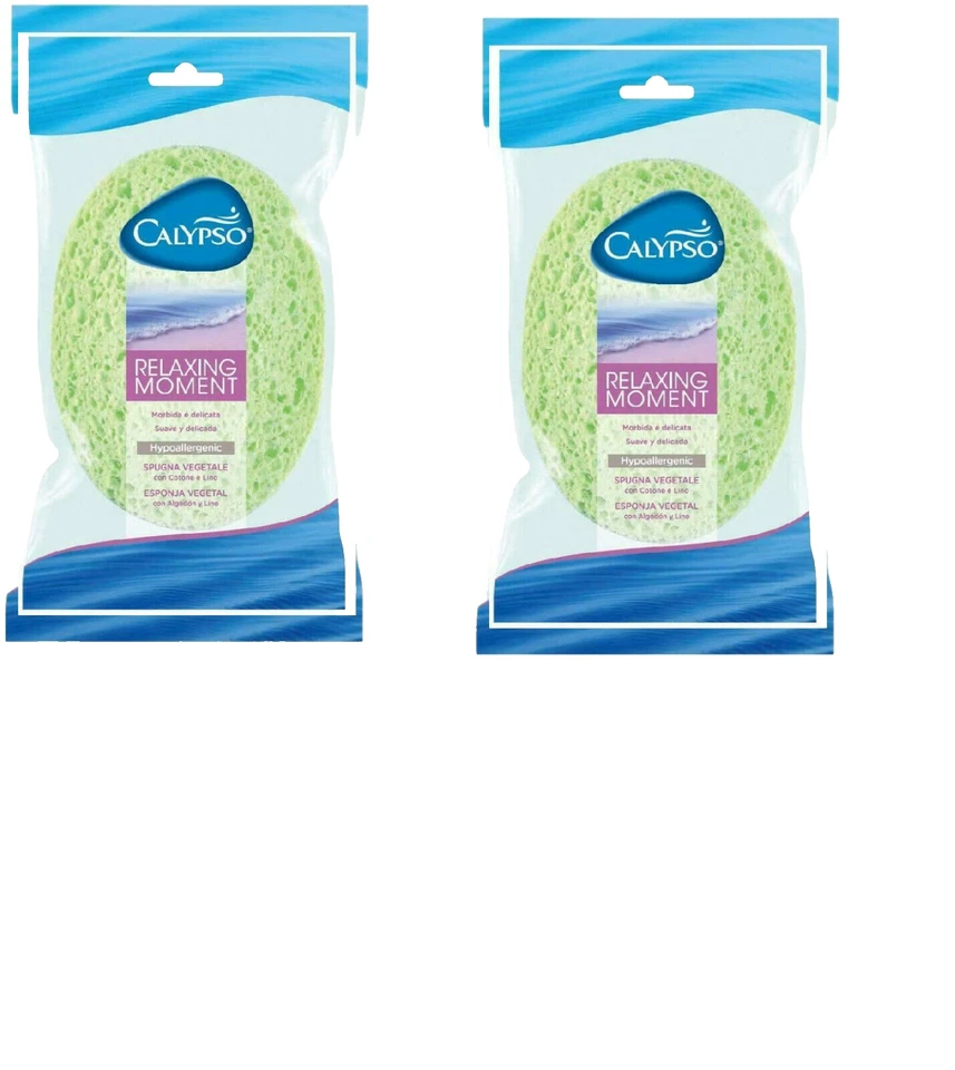 SPONTEX CALYPSO RELAXING MOMENT SPUGNA VEGETALE CON COTONE E LINO HYPOALLERGENIG