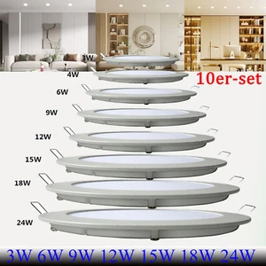 10x LED Einbaustrahler Einbauleuchten Panel Flach Decken Einbau Spot Set 230V - Bild 1 von 81