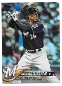 JACOB NOTTINGHAM RC 2018 Topps aggiornamento RAINBOW FOIL - MILWAUKEE BREWERS - #US6 - Foto 1 di 1