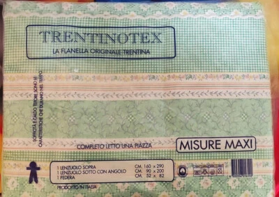 Completo letto una piazza in flanella - Immagine 1 di 2