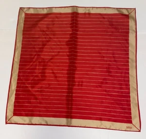 Robinson Golluber Vintage Red and Gold Scarf 21" x 21" - Picture 1 of 6