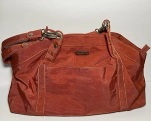 Baggallini HAMPTON Satchel Orange Handbag Purse Tote Shoulder Bag Wallet  EUC - Picture 1 of 11