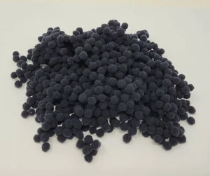 Bulk Lot of 2000 pcs Black Fuzzy 5mm 3/16" Round Acrylic Craft Pom Poms  - Picture 1 of 3