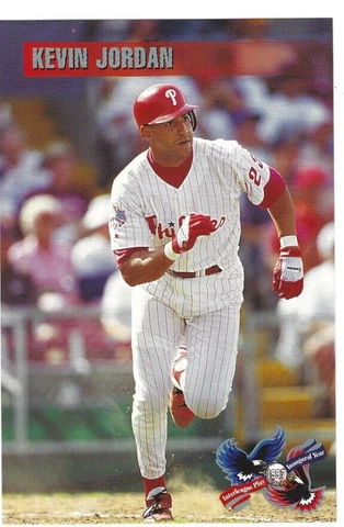1997 Philadelphia Phillies Kevin Jordan 4 x 6 inch postcard Cover