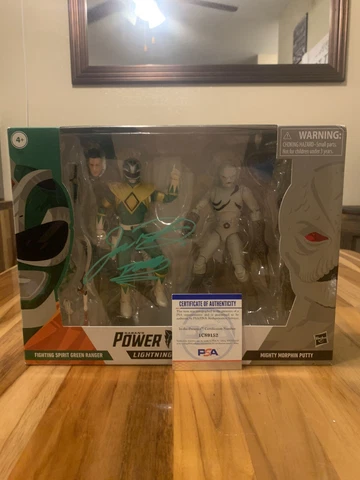JASON DAVID FRANK PSA COA SIGNED LIGHTNING COLLECTION GREEN RANGER PUTTY Cover