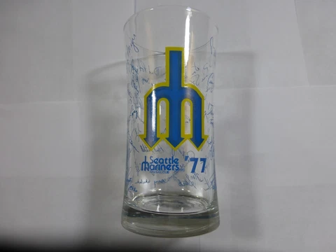 Vintage Seattle Mariners Baseball Club 1977 Inaugural Game Drinking Glass Cover