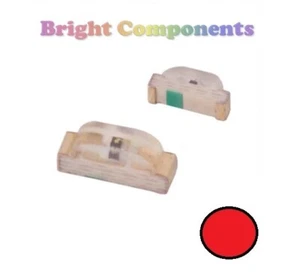 10 x 0802 Red LED (SMD) - Side View / Angle - UK Seller - Afbeelding 1 van 1