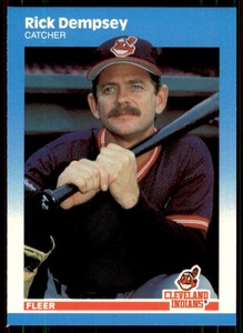 1987 Fleer Update Glossy Rick Dempsey Cleveland Indians #U-26