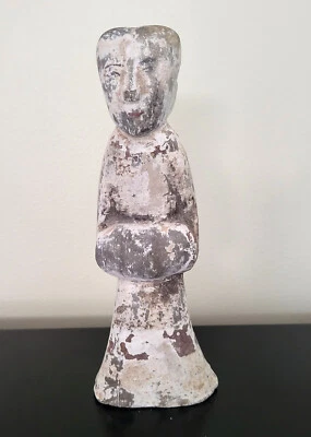 Antigua figura de asistente de terracota estilo dinastía Ming china 11" Mingqi Foto 1 de 4