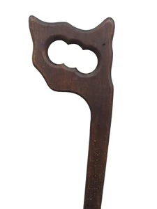 Thumb Hole Saw Cane Like Disston D-8 Handle Hand Made With Butter Nut Wood 38 In - Picture 1 of 17