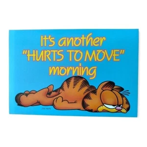 Poster Vintage Garfield 13,5" x 9" Ufficio Aula Umorismo Motivazionale Jim Davis - Foto 1 di 3